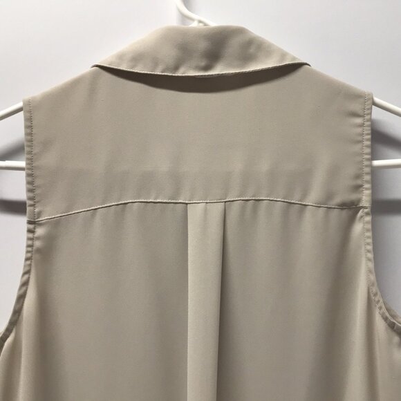 Express 'The Portofino Shirt' Studded Collar Sleeveless Blouse - Picture 11 of 13